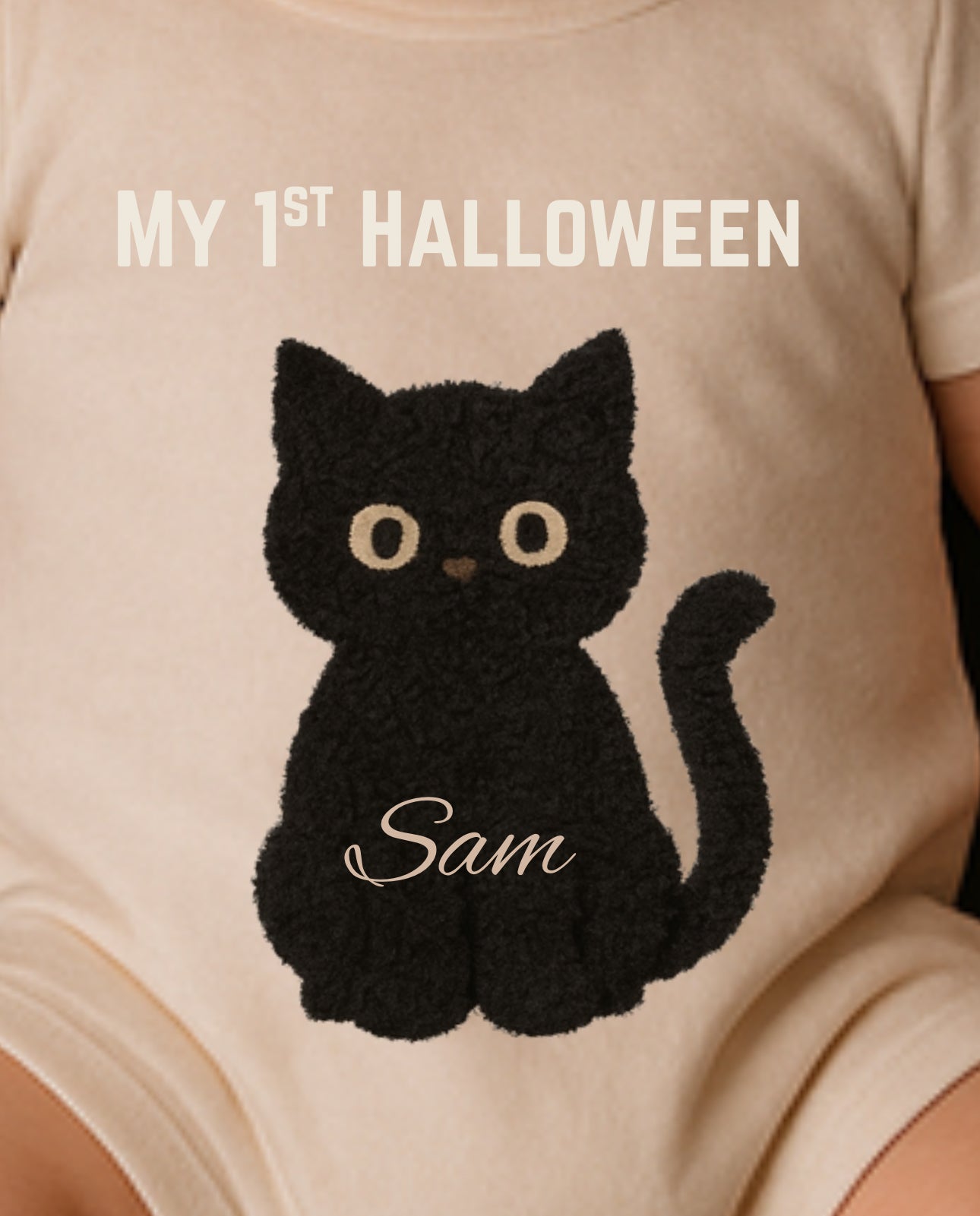 DTF Fabric - Fluffy Black Cat