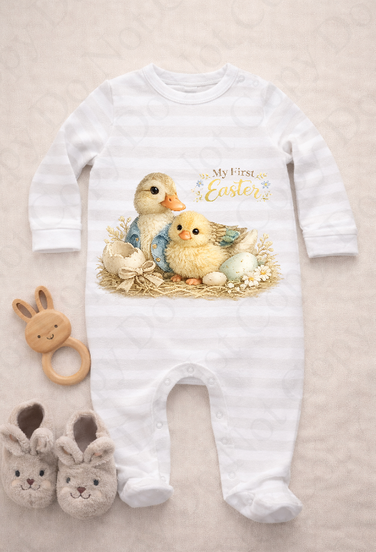 DTF Fabric - Duck And Chick Feather Effect (multiple options)