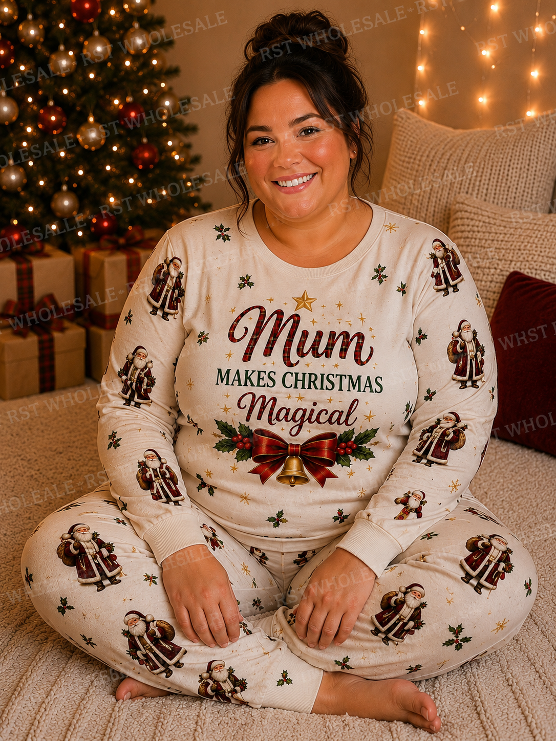 DTF Fabric - Mum Makes Christmas Magical (with bow)