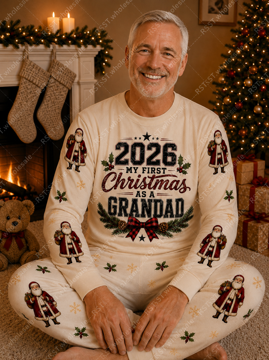 DTF Fabric - 2026 My First Christmas As A Grandad