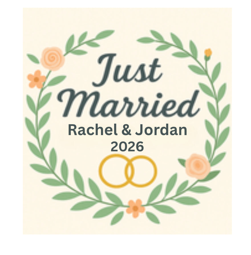 UV - Just Married custom Names and date