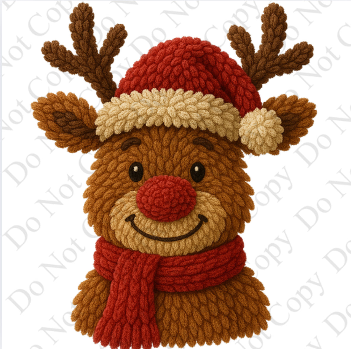 DTF Fabric - Reindeer (Wooly Style)