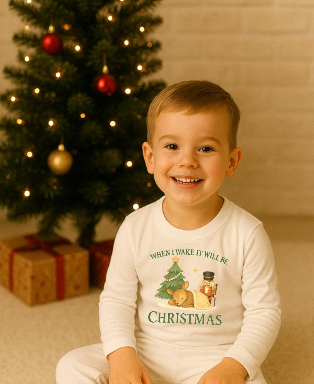 DTF Fabric - When I Wake - Reindeer Sleeping