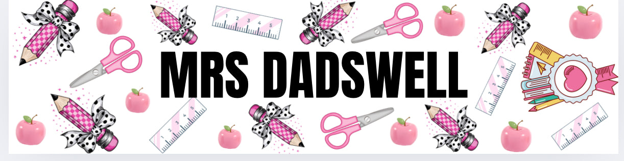 Pink Custom Teacher UV DTF For Bookmark and Pen