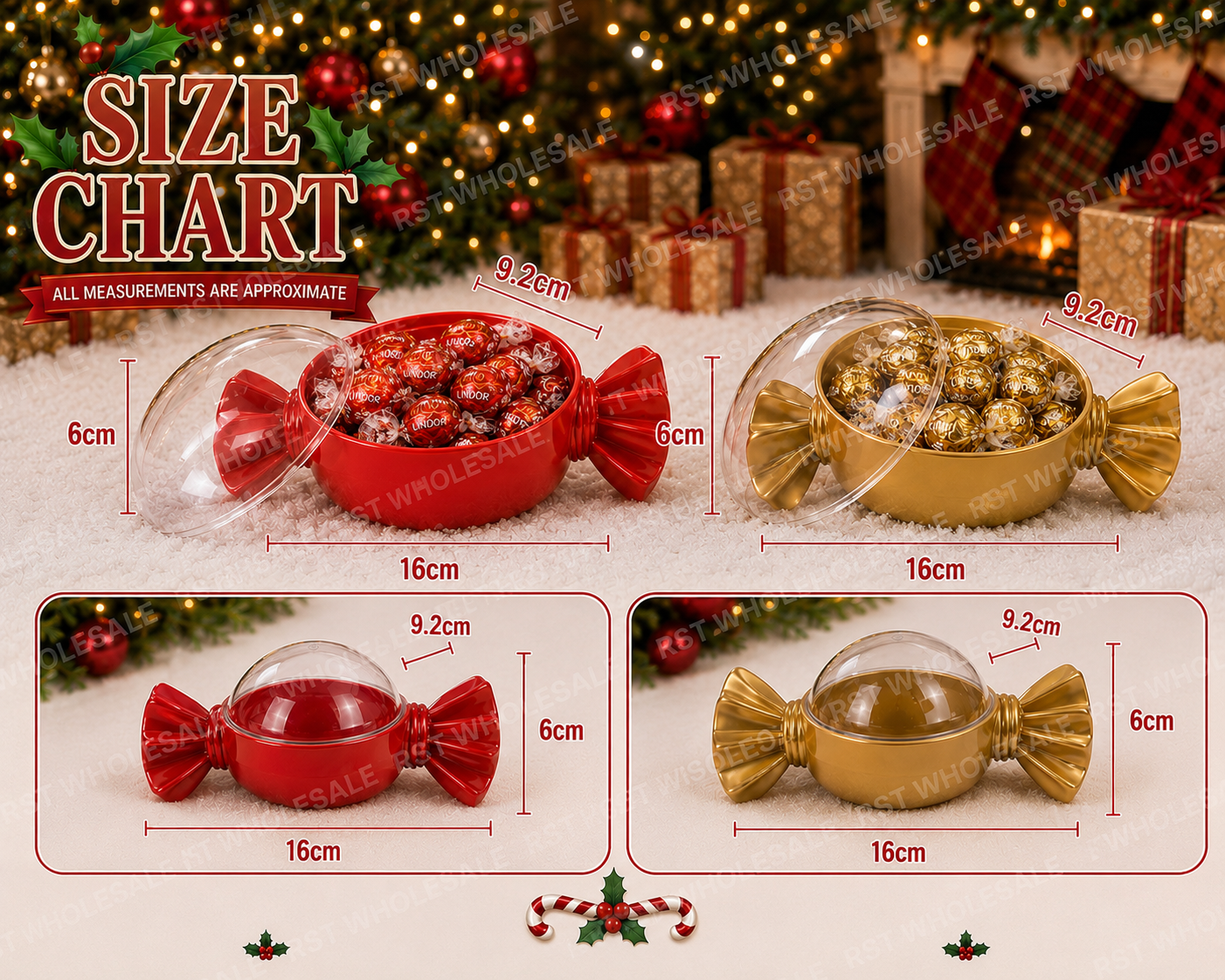 PRE-ORDER Christmas Candy Jars (Due end August)