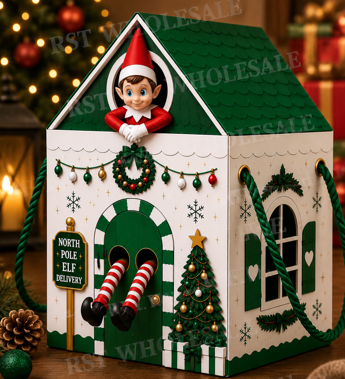 Large Green and White Elf Return Box PRE-Order due September