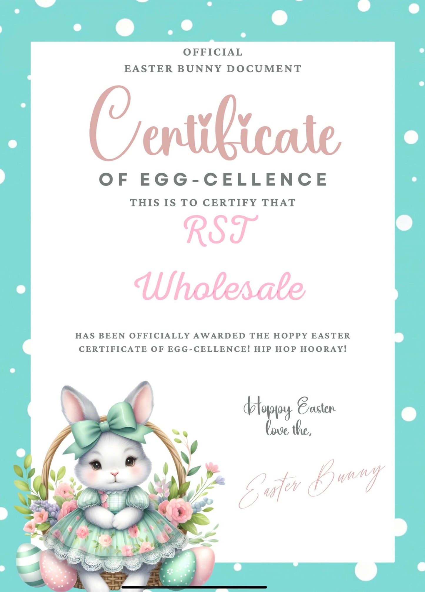 Easter Certificate