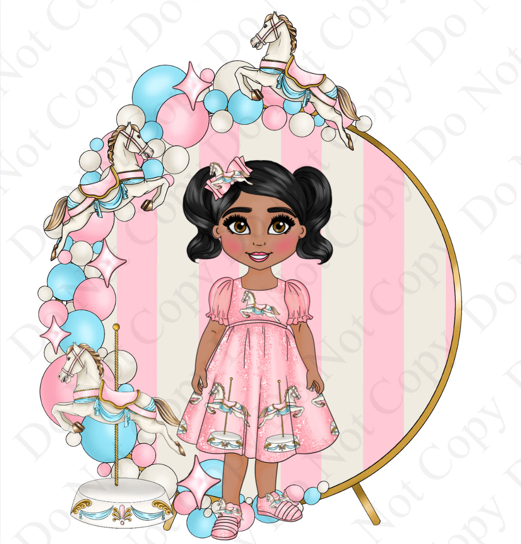 UV - Round Background Carousel Dolly’s