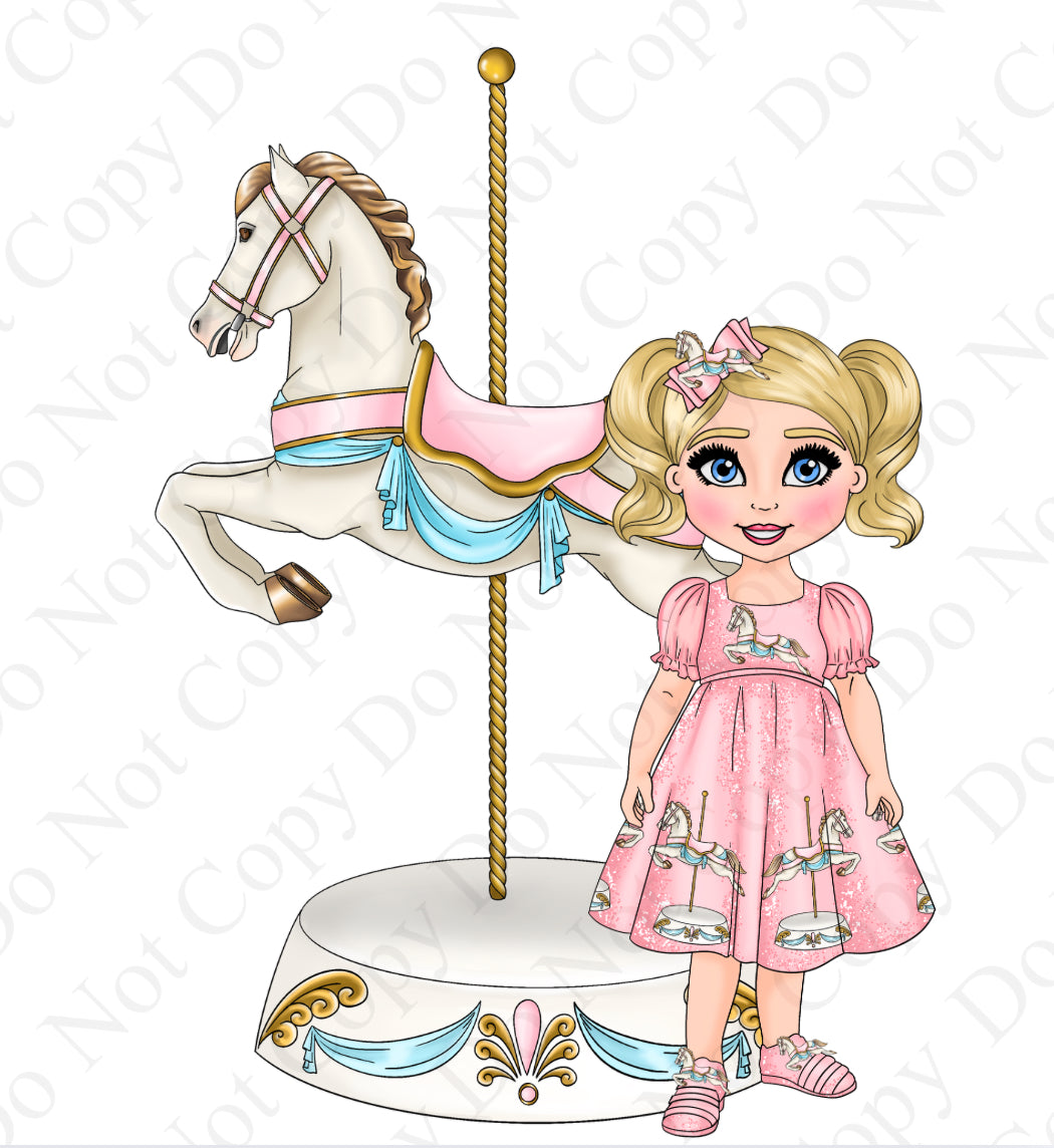 UV - Horse Background Carousel Dolly’s