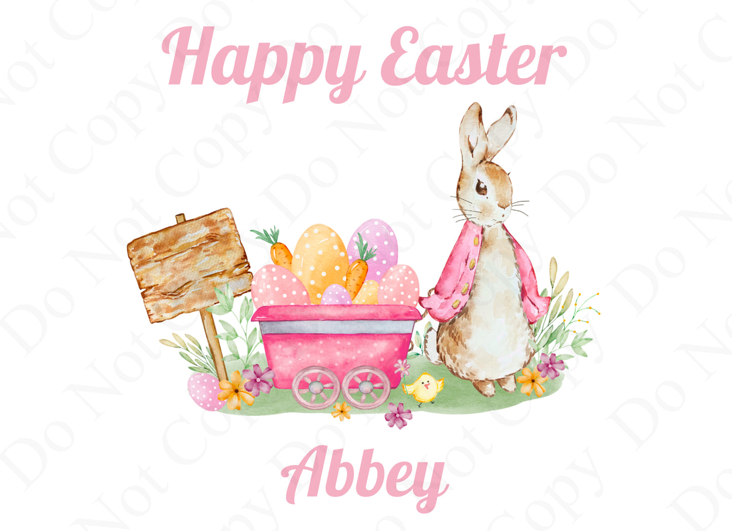 Pink Flopsy Gift Box - (With Optional Name and Wording)