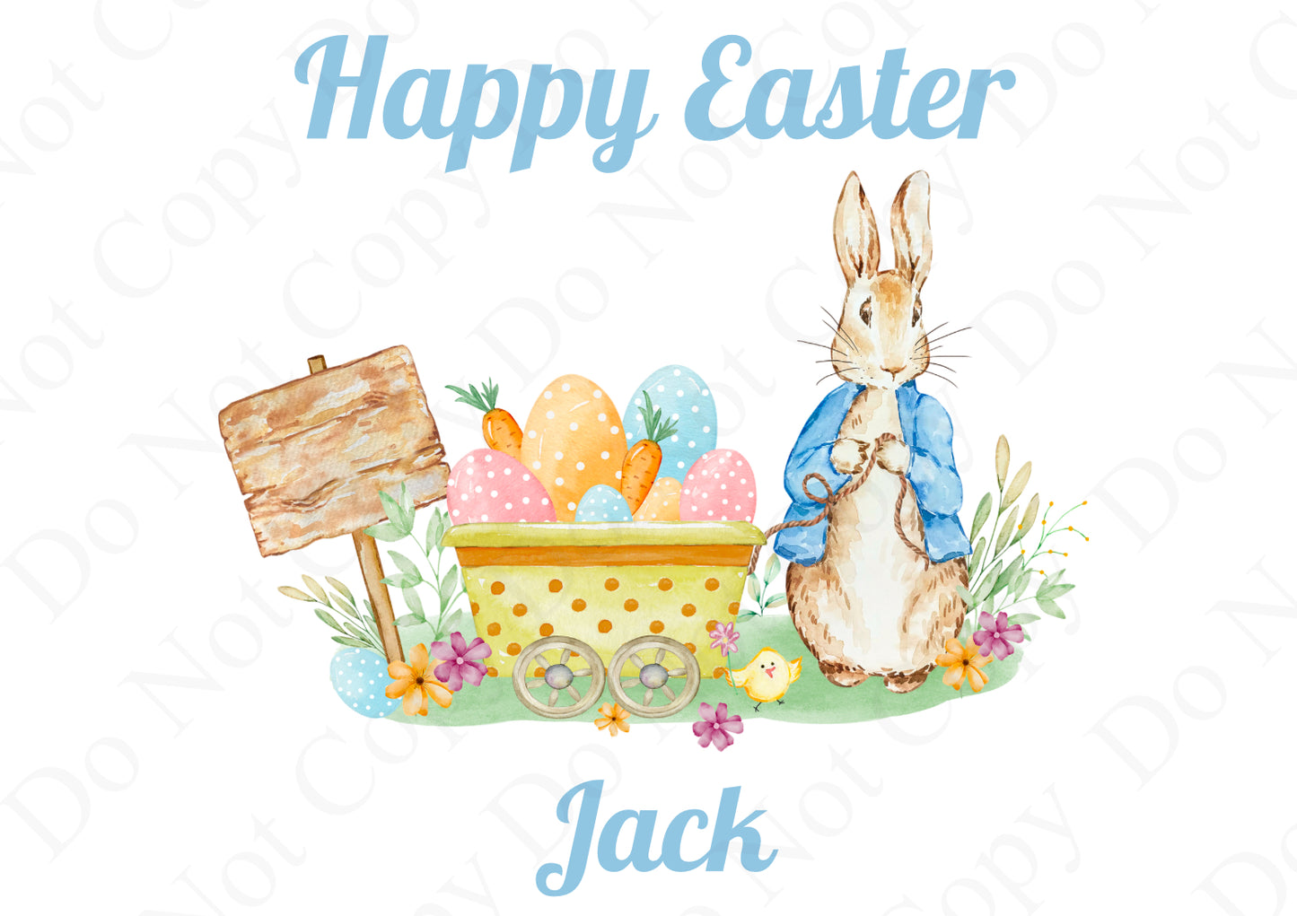 Blue Flopsy Gift Box - (With Optional Name and Wording)