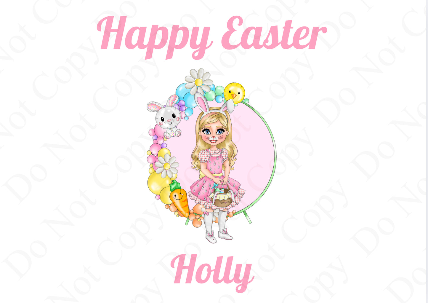 Dolly Easter Bunny Girl - Gift Box (Name and Wording Optional)