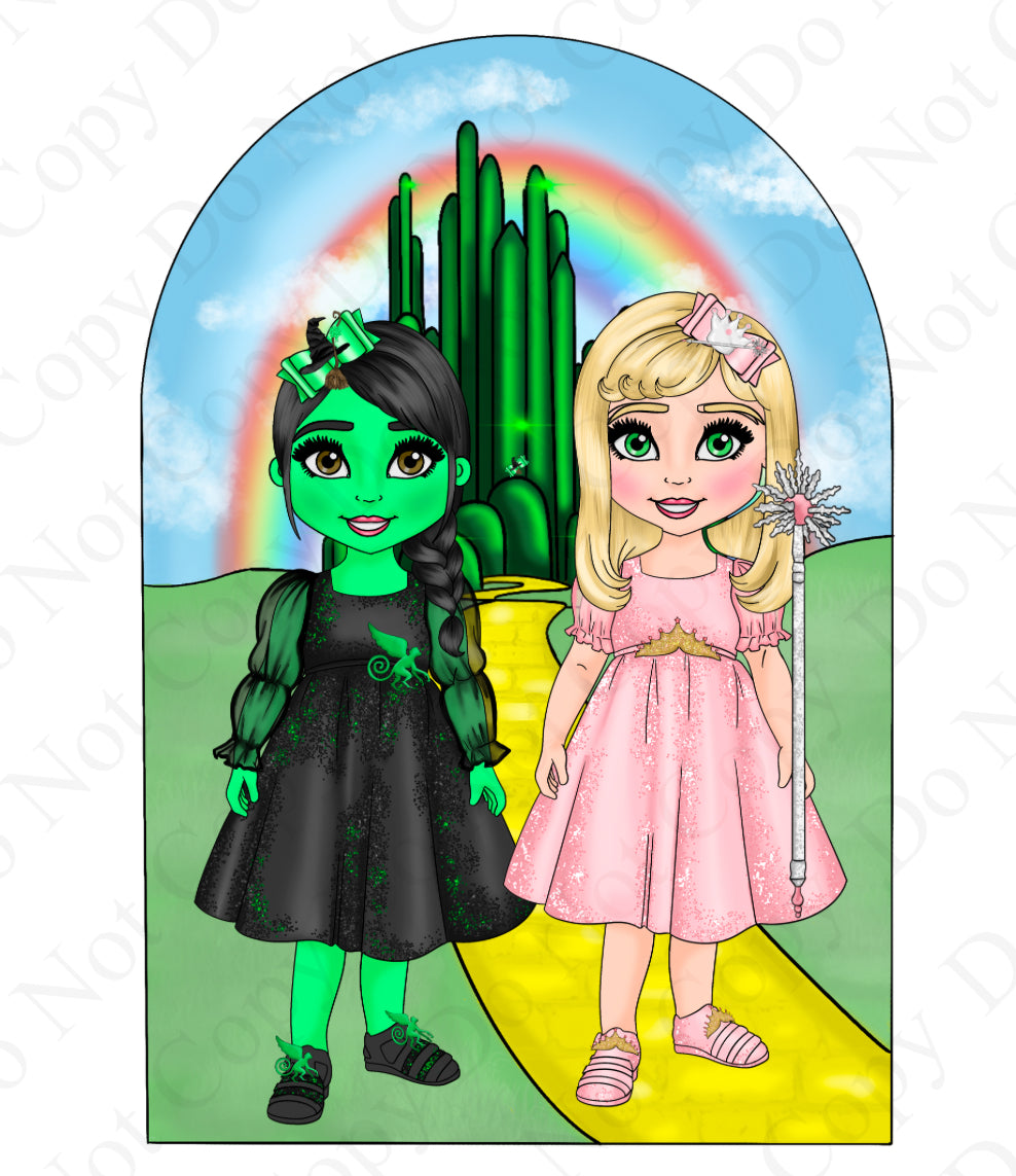 UV - Witch and Glinda Yellow Brick Road Background Dolly’s