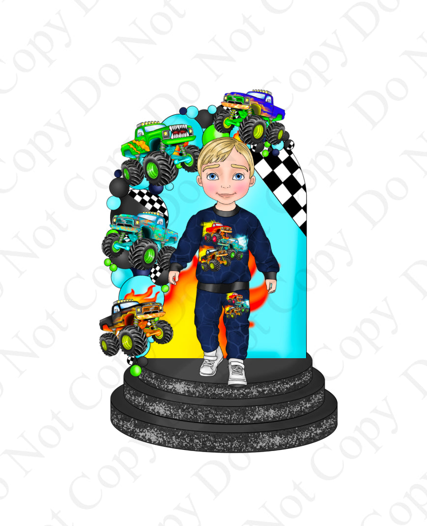 DTF Fabric - Monster Truck Tall Background