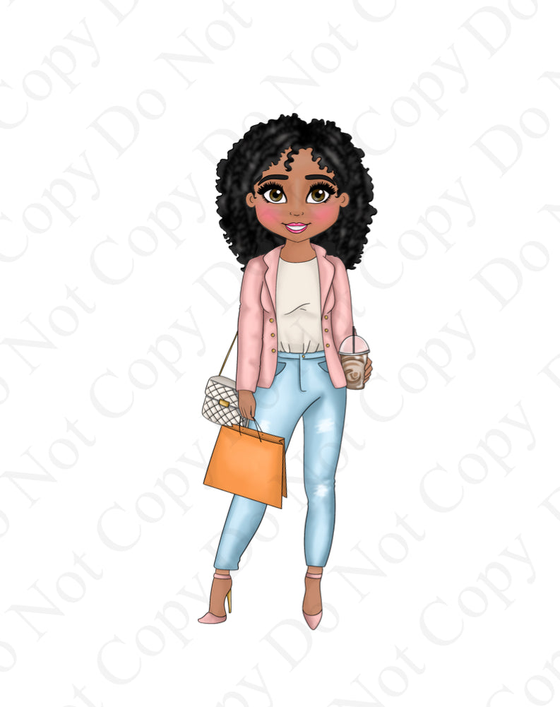 UV - Sunday Shopper Black Curly Hair