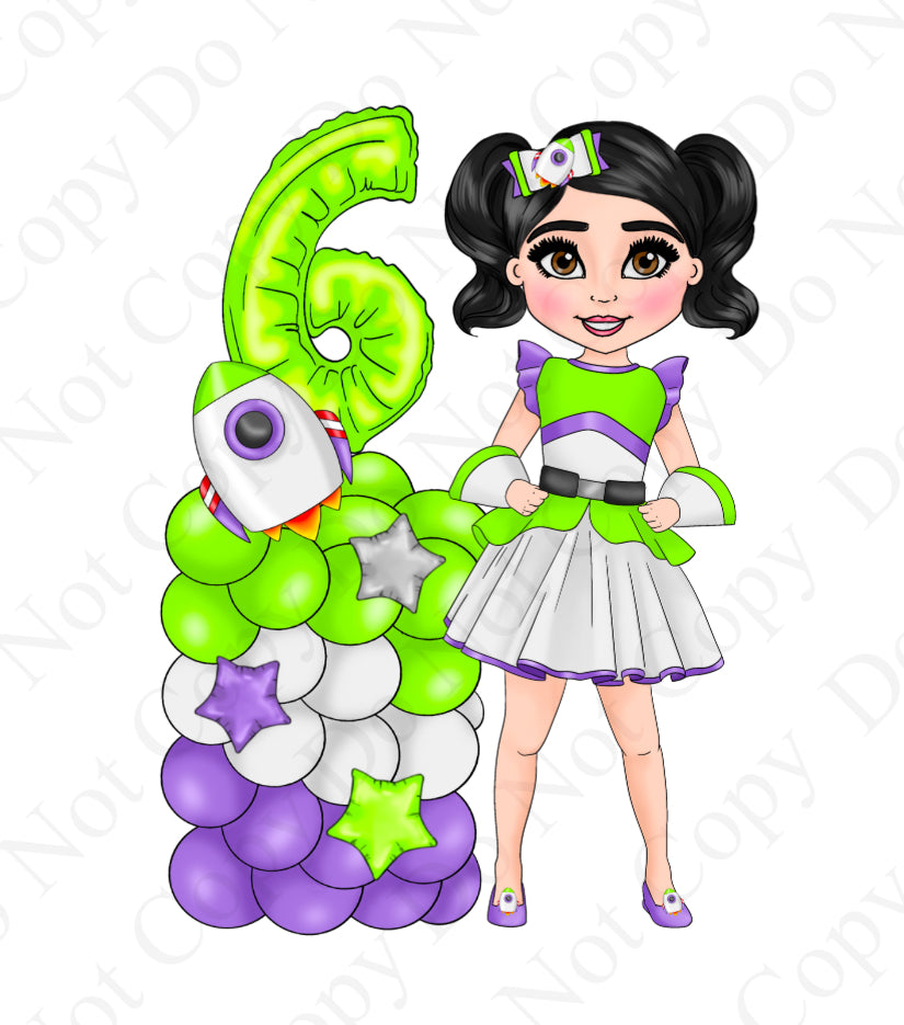 UV - Space Land Girl Birthday Dolly’s