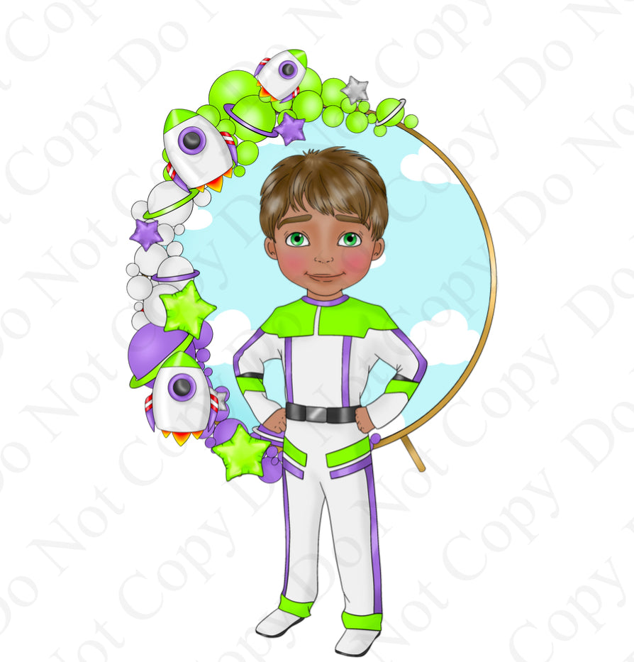 UV - Space Land Boy Round Background Dolly’s
