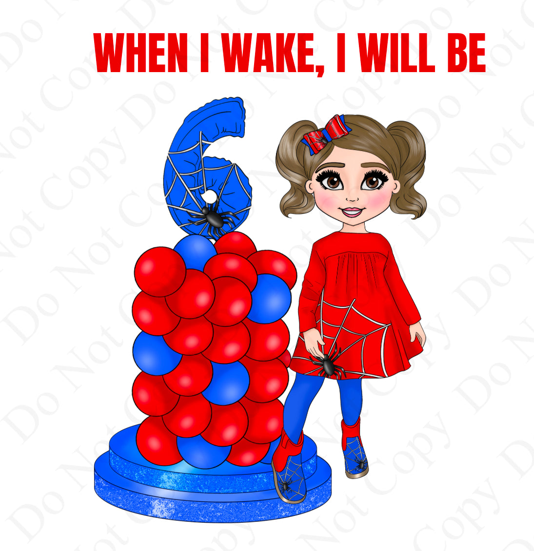 DTF Fabric - Web Girl “When I Wake” Dollys