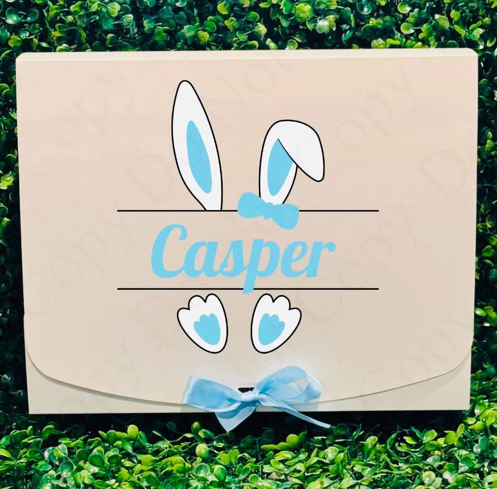 Blue Bunny Ears Gift Box