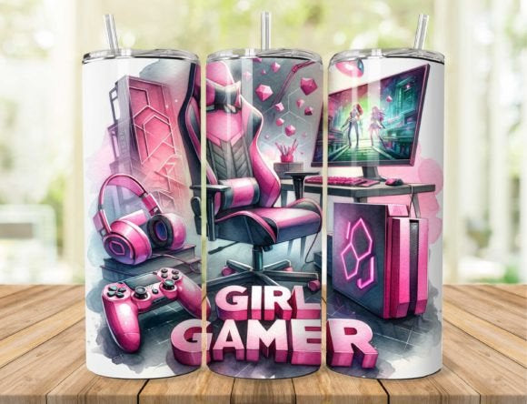 Sublimation Print - Girl Gamer (20oz)