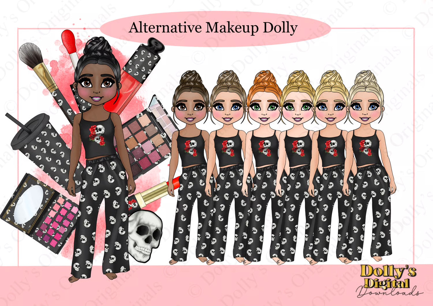 DTF Fabric - Alternative Makeup Dolly