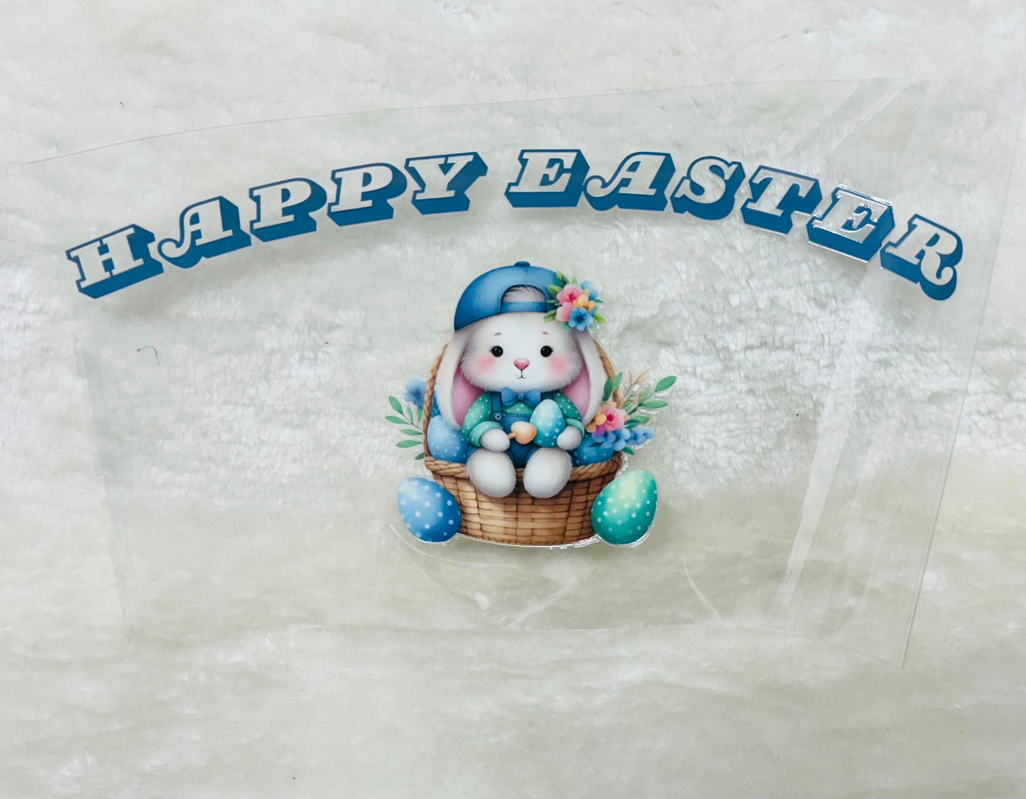 Custom UV DTF Boy Blue/Green Easter Box (RST Design)