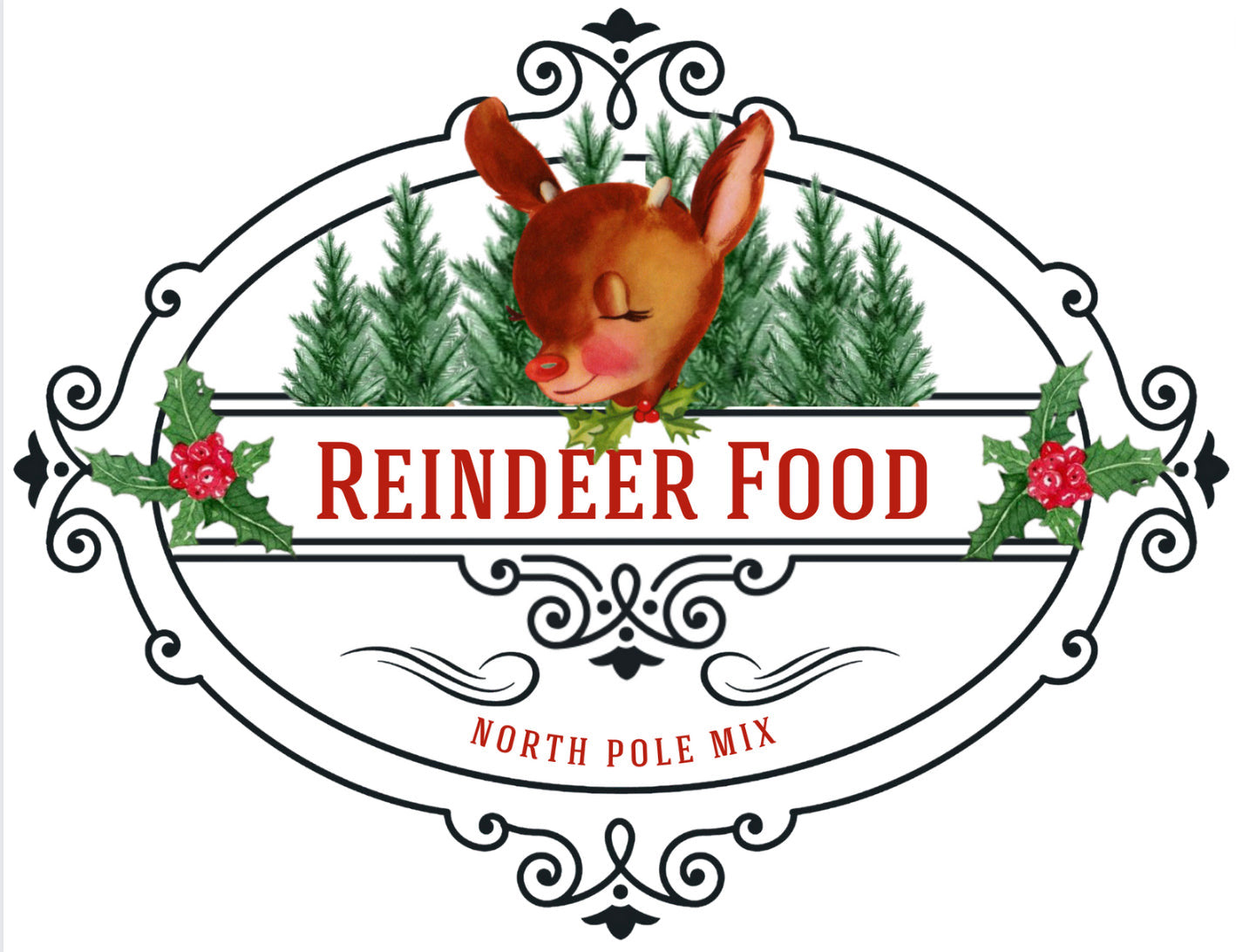 UV DTF - Christmas Reindeer Food for poppers (292)