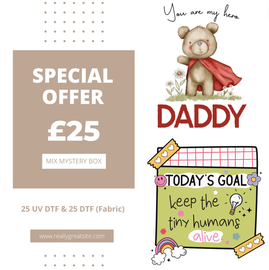 OFFER UV DTF & DTF Fabric - Mega Mystery Box