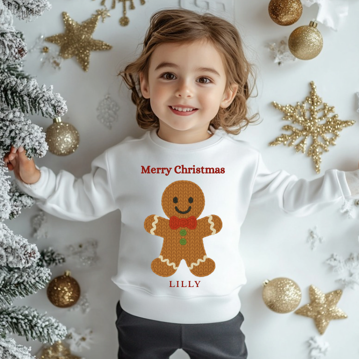 DTF Fabric -Gingerbread (Knitted Style)