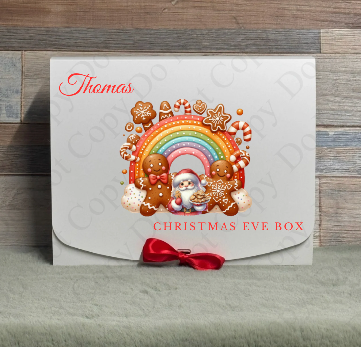 Gingerbread Gift Box - (With Optional Name and Wording)