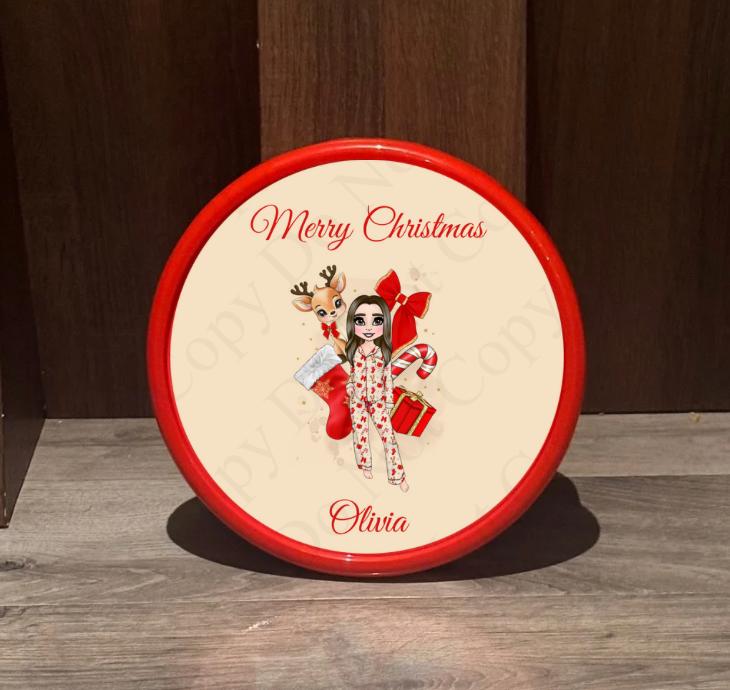 Chocolate Tub Sticker - Prancer Dolly (Makeup background)