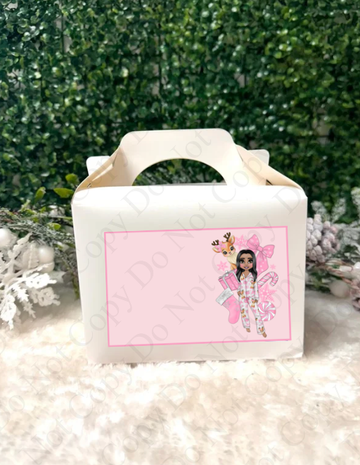 Treat Box Sticker - Vixen Dolly (Makeup background)
