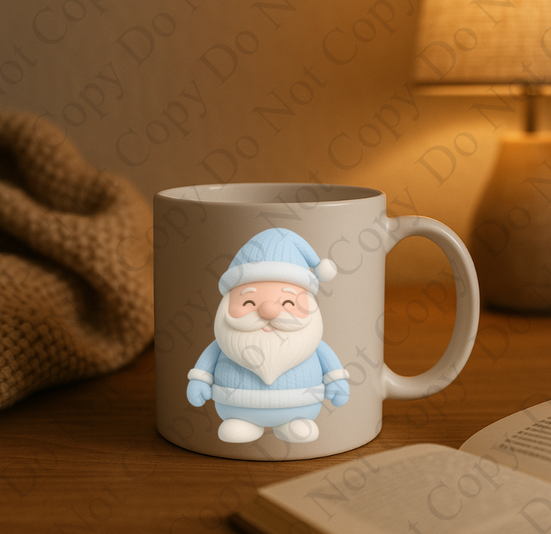 UV - 3D Blue Santa