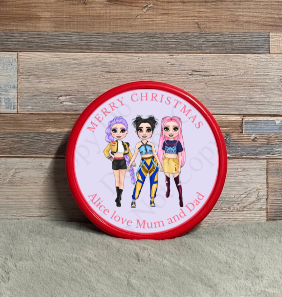 Chocolate Tub Sticker - All 3 Dollys (Rumi, Zoey, Mira)