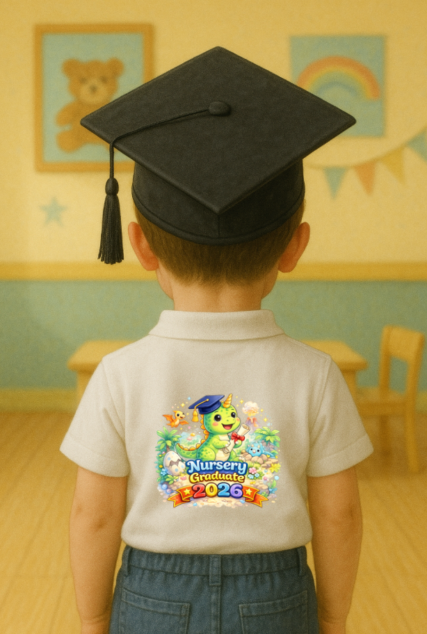 DTF Fabric - Nursery Graduation Dino
