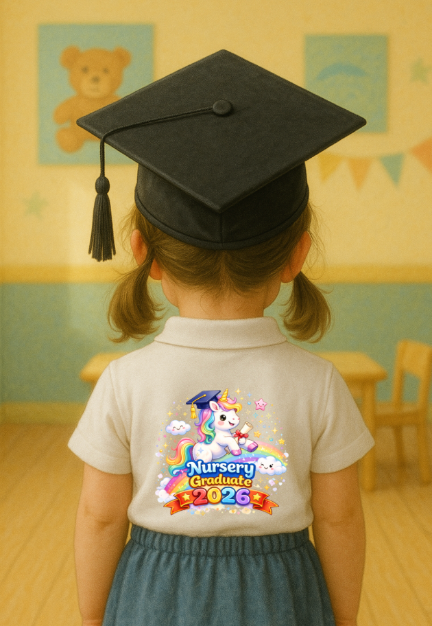 DTF Fabric - Nursery Graduation Unicorn
