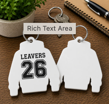 Acrylic 2026 Leavers Hoodie Plaque & Keyring Set (different colour options)