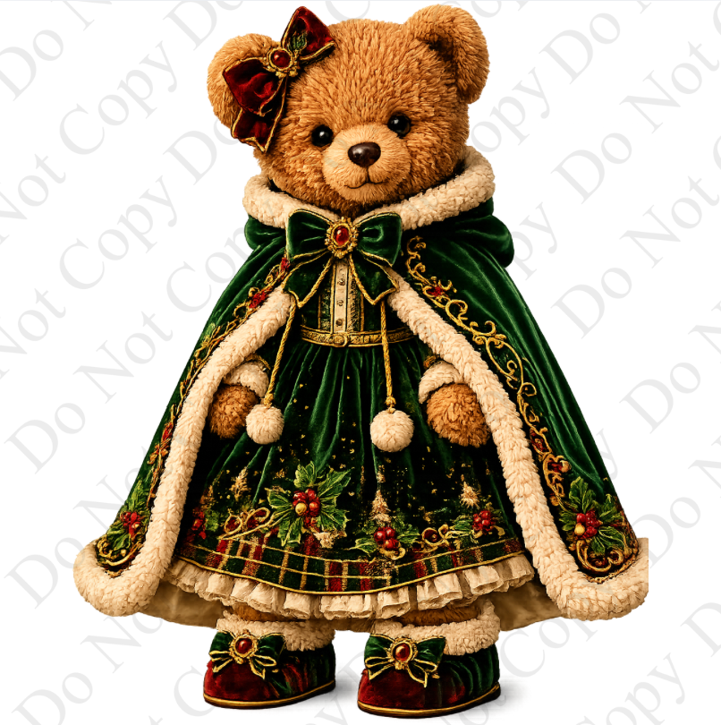 Digital Download - Girl Bear in Green Clothing