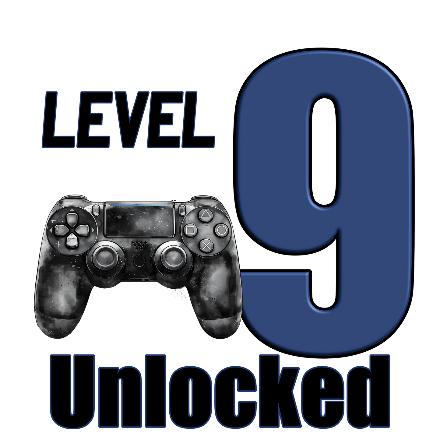 Blue Gamer Number 6-12 Digital Download (All Included)