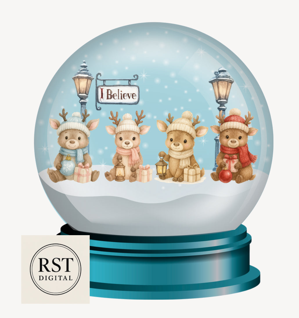 UV Snow Globe Penguins (6 Colours)