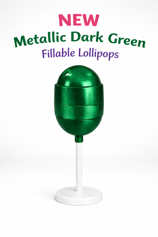 PRE-ORDER Metallic Green Fillable Lollipops DUE MID JULY