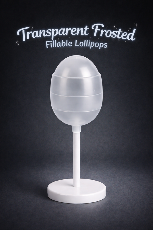 PRE-ORDER Transparent Frosted Fillable Lollipops DUE MID JULY