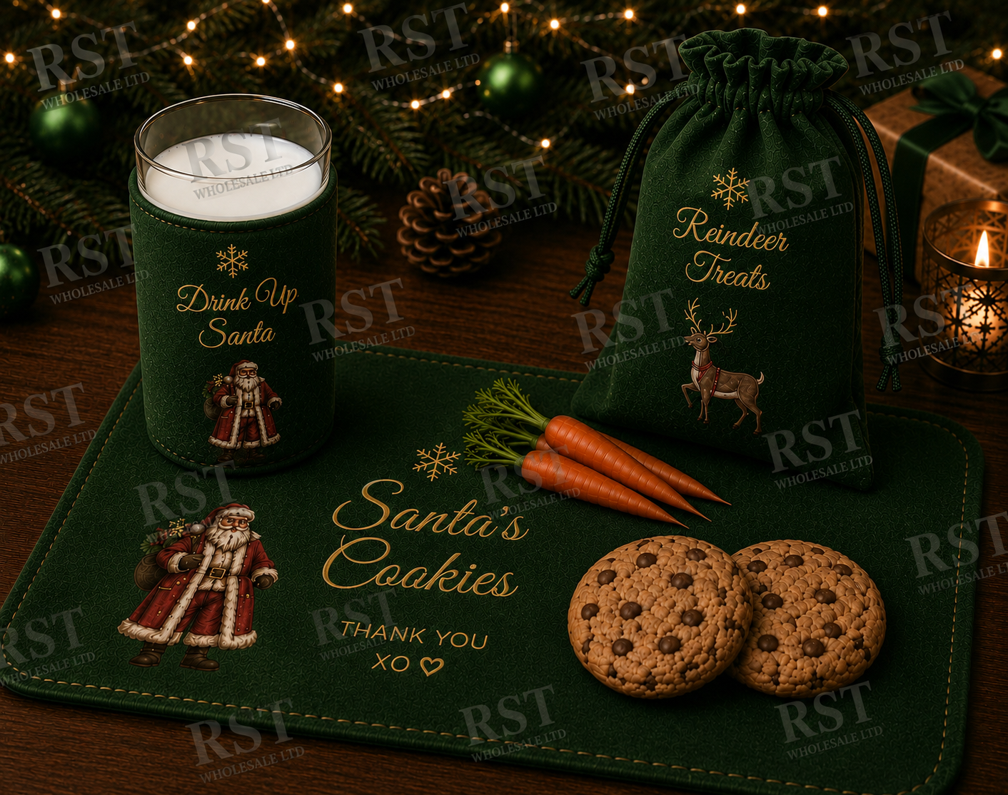 Santa’s Cookie and Milk sets  (Multiple Colour Options)  PRE-ORDER due start August