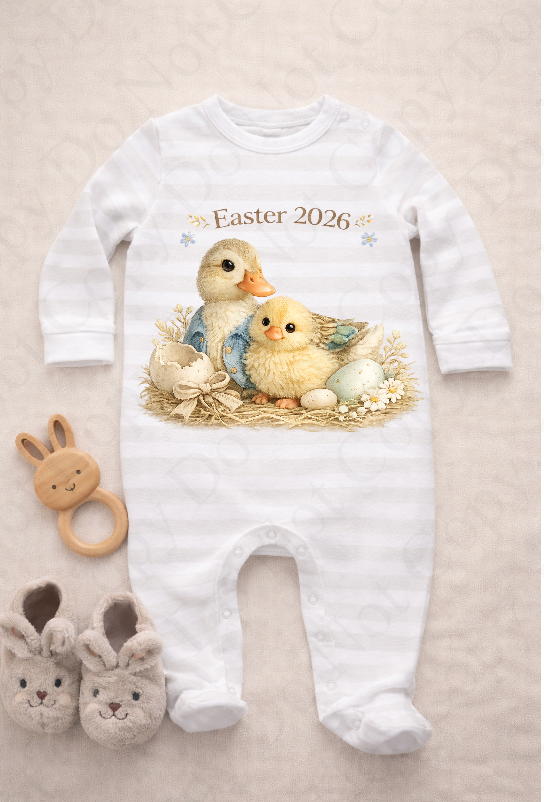 DTF Fabric - Duck And Chick Feather Effect (multiple options)