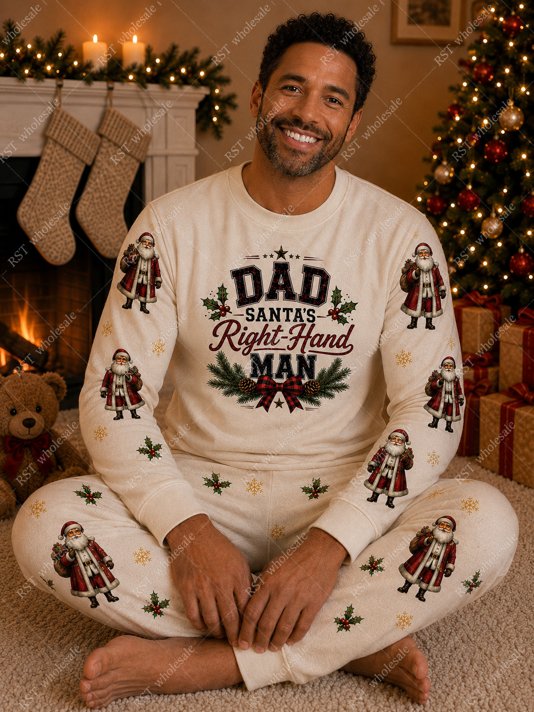 DTF Fabric - Dad Santa's Right Hand Man