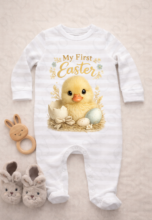 DTF Fabric - Chick with eggs Feather Effect (multiple options)