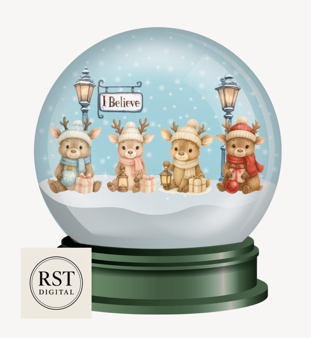 UV Snow Globe Penguins (6 Colours)