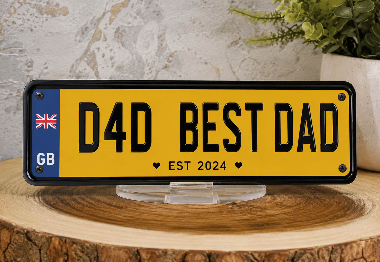 Acrylic Number Plate with a stand (Can be sublimated on)