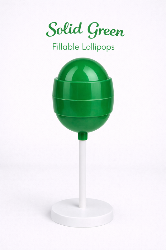 PRE-ORDER Solid Green Fillable Lollipops DUE MID JULY
