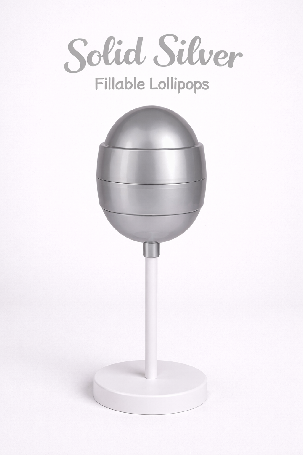 PRE-ORDER Solid Silver Fillable Lollipops DUE MID JULY